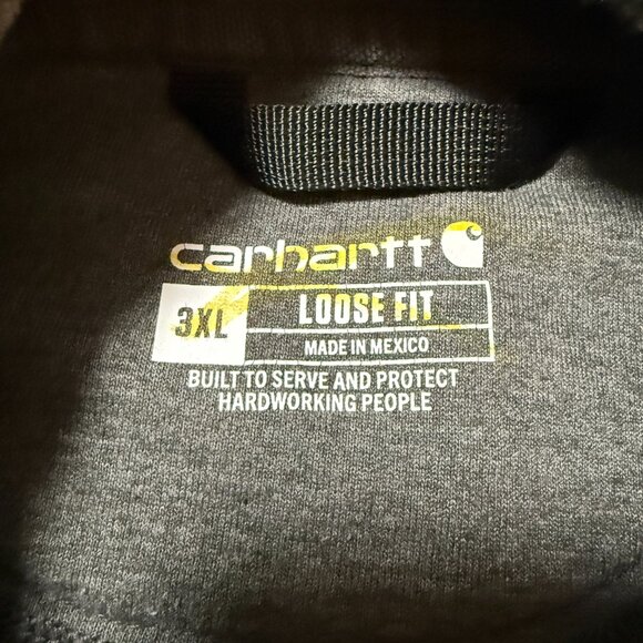 Carhartt Men's Grey Loose Fit Midweight Hooded Sweatshirt K121 Size 3XL - Picture 8 of 13